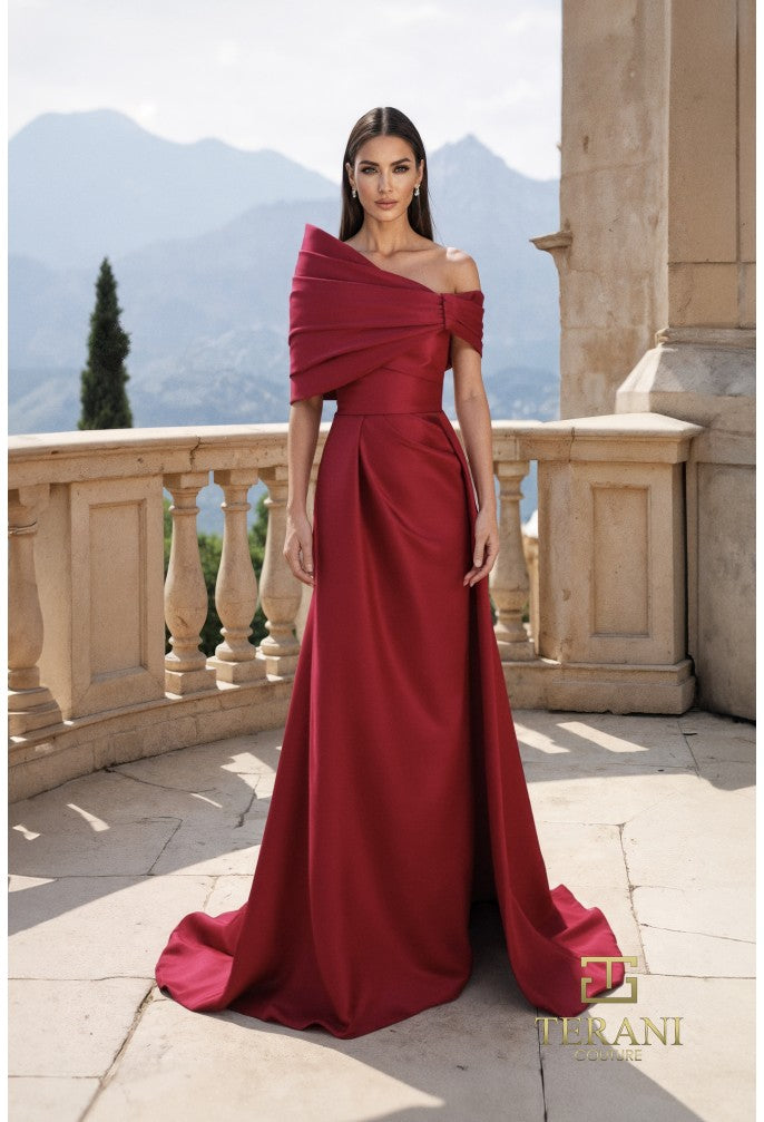 mother of the bride asymmetrical dresses Sheath/Column Asymmetrical Sleeveless Floor-Length Crepe Satin Mother Of  The Bride Dresses