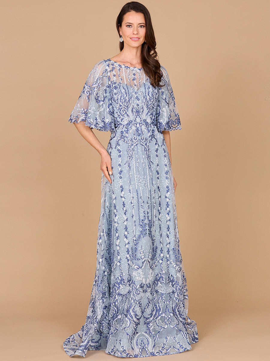 maxi chiffon floral dress LoveShackFancy Women's Rialto Floral Maxi Dress - Blue Roan