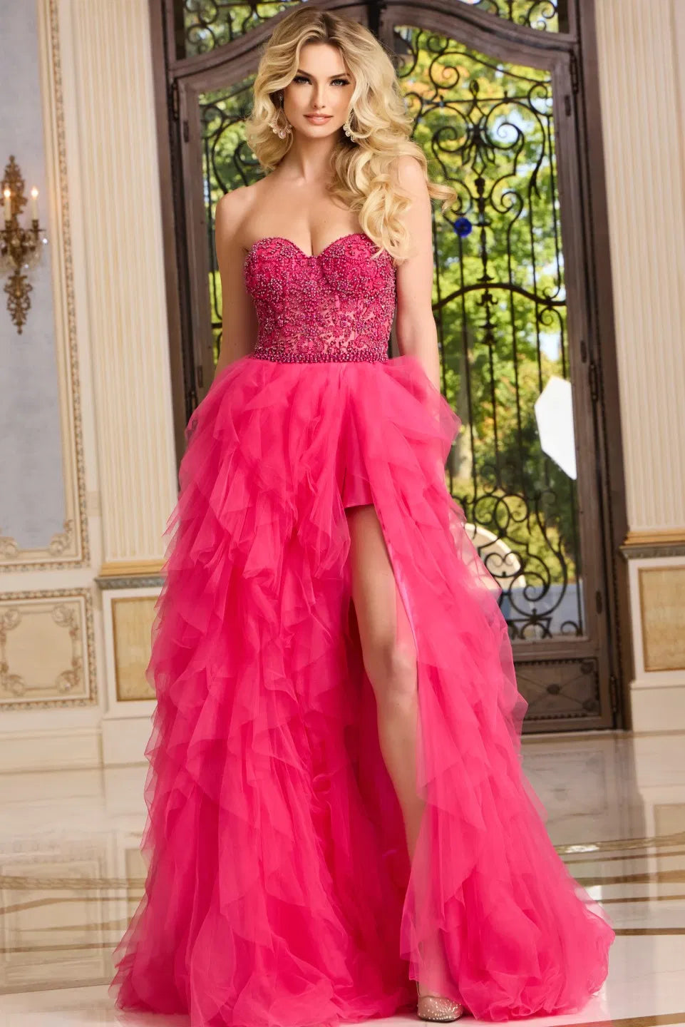 jovani a line prom dress Jovani 43795 - Long A-line Dress