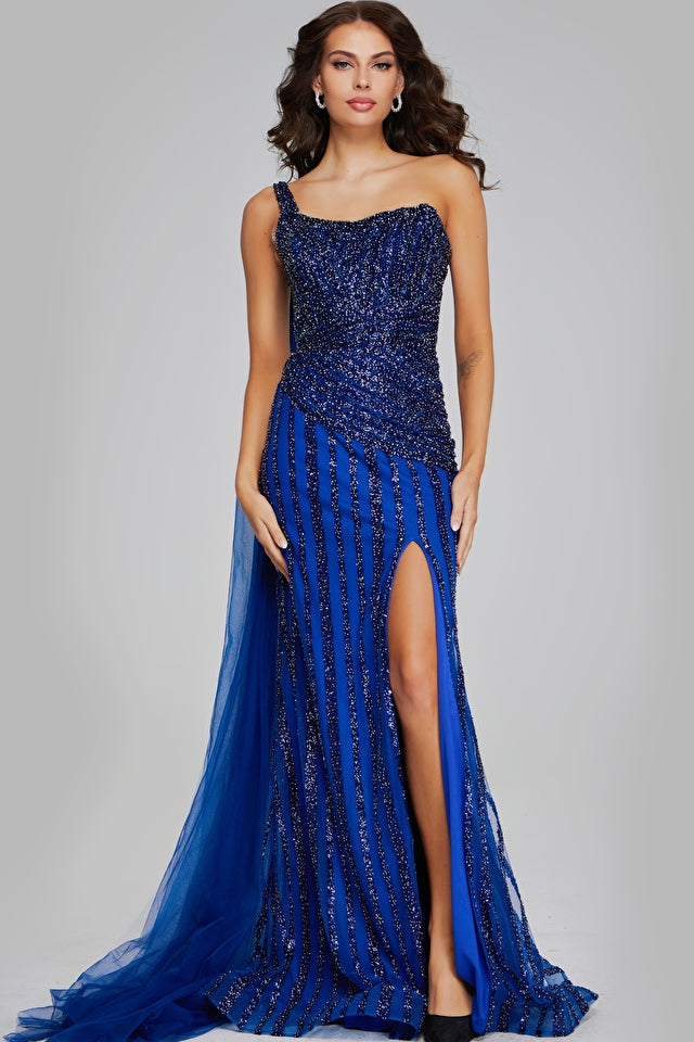 Jovani Evenings Dress 39386 Gunmetal / 10