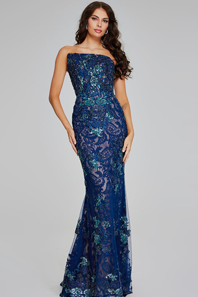 Jovani Evenings Dress 40847 Navy / 16