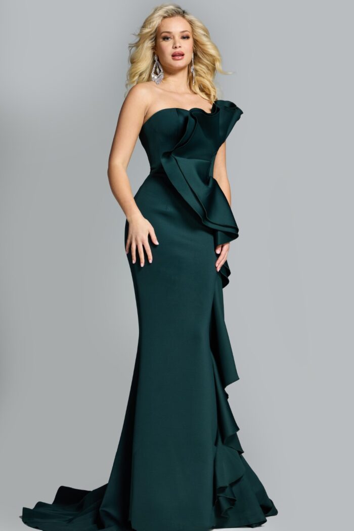 Jovani 42543 Black Satin Evening Dress
