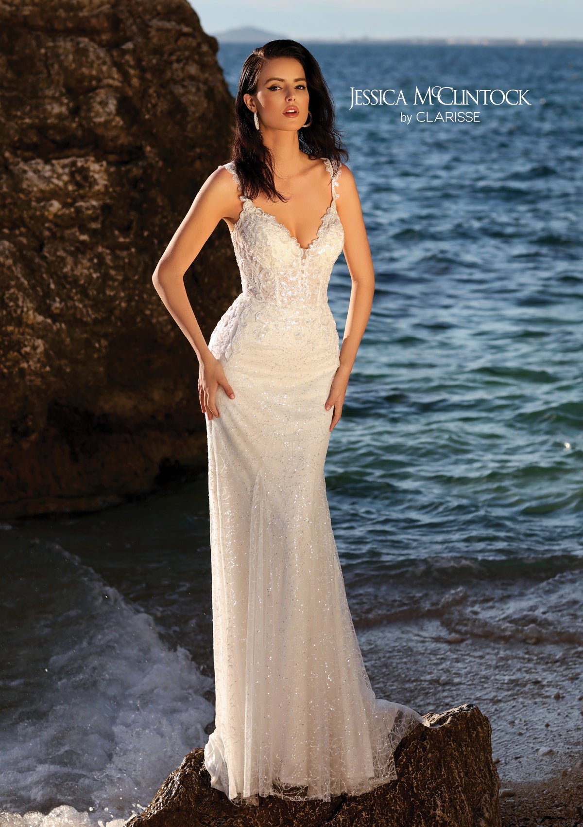 jessica mcclintock white dress Clarisse 700124 Dress Ivory / 16
