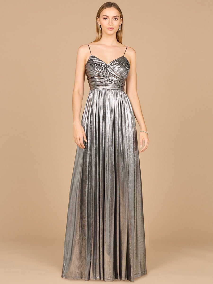 slim fit dress slacks Adrianna Papell Platinum Bridesmaid Dress Style 40135