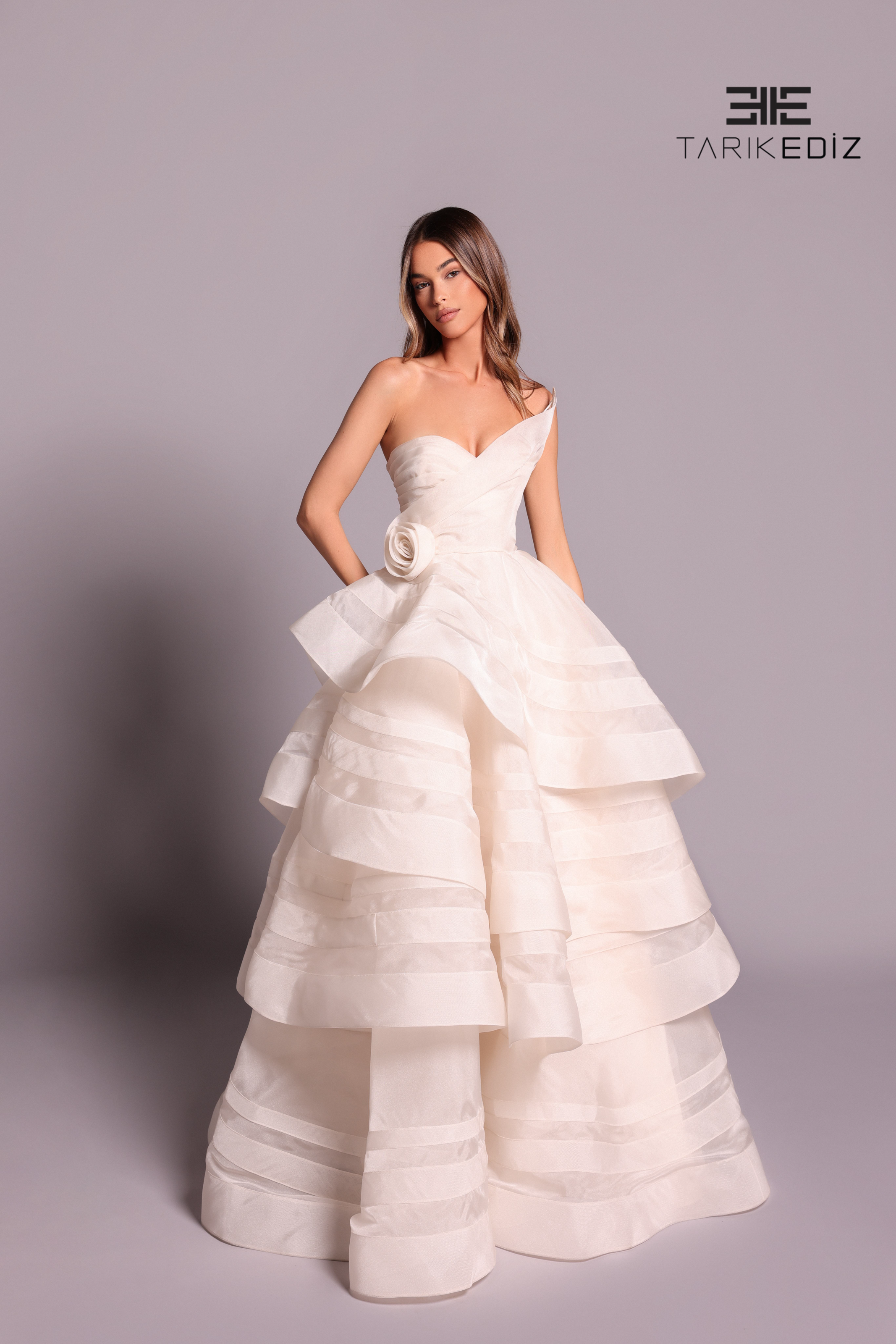 Tarik Ediz 99156 Dress VANILLA / 18