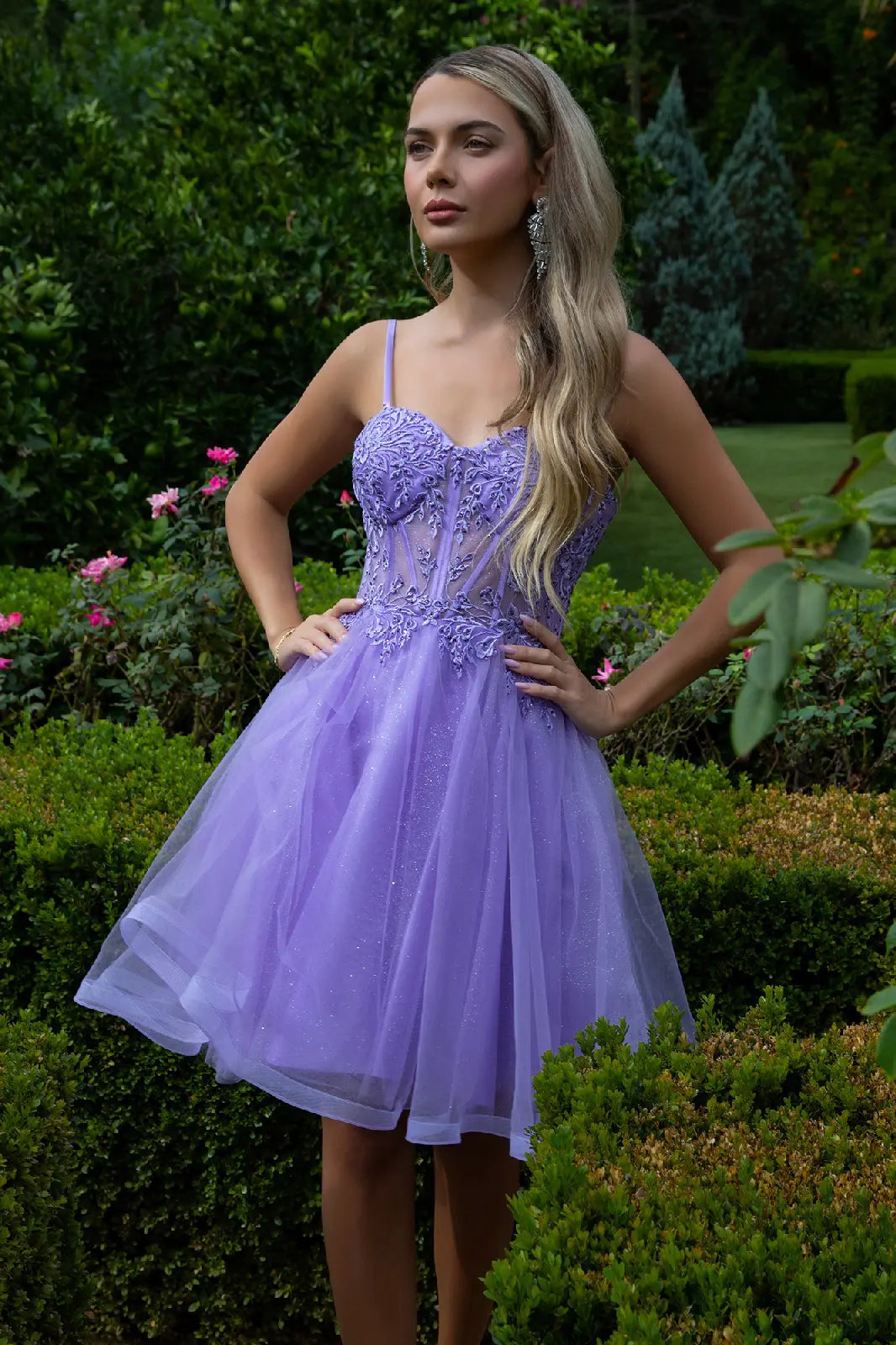 purple a line homecoming dress A Line Sequins Purple Short Homecoming Dress with Appliques TN441 US4 / Custom Color