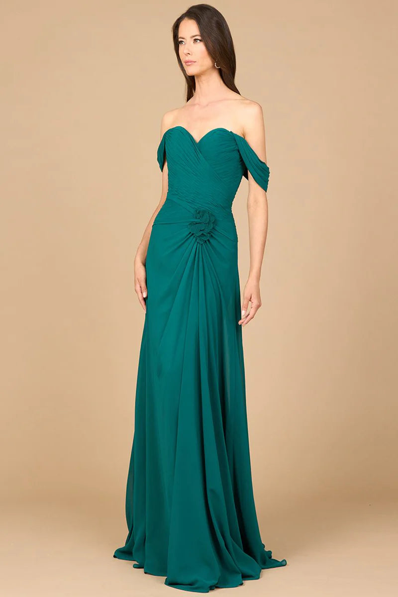 green emerald velvet dress Lara 28936 Dress Dark Green / 10 main image 0