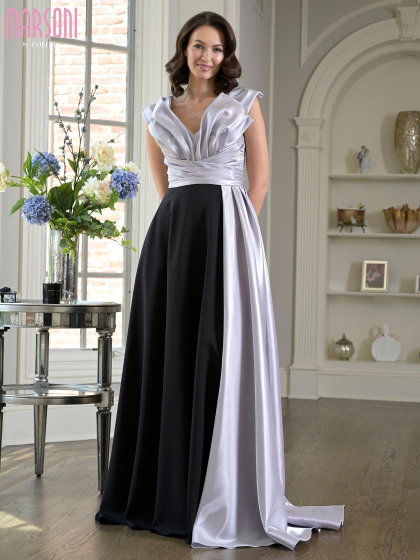 marsoni dresses Marsoni M345 Prom Dress - Black/Silver