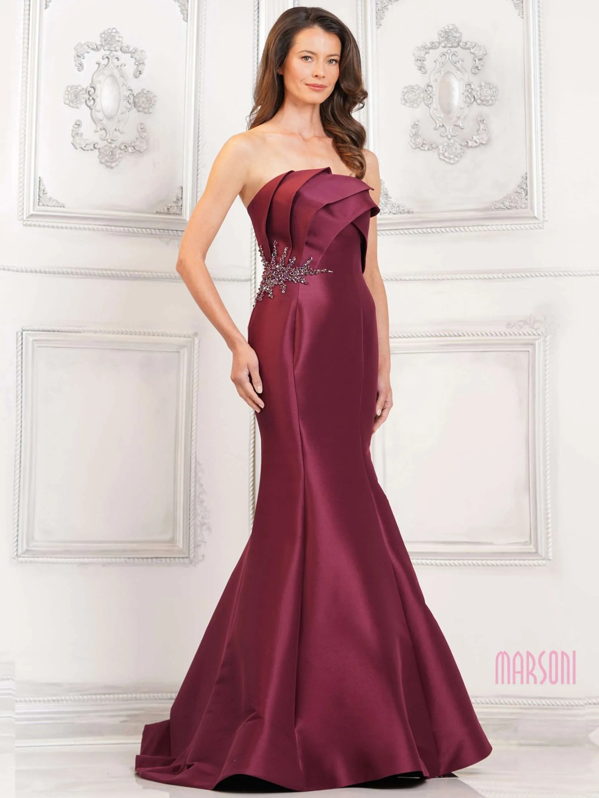 MARSONI BY COLORS MV1308 Dress Burgundy / 22