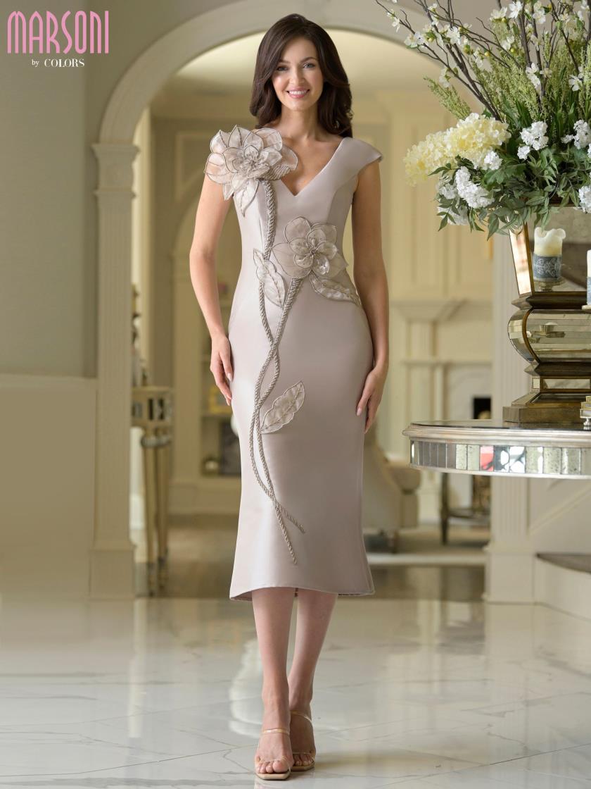 Marsoni MV1386 Semi-Formal Dress Taupe / 8 Marsoni MV1386 Semi-Formal Dress Taupe / 8