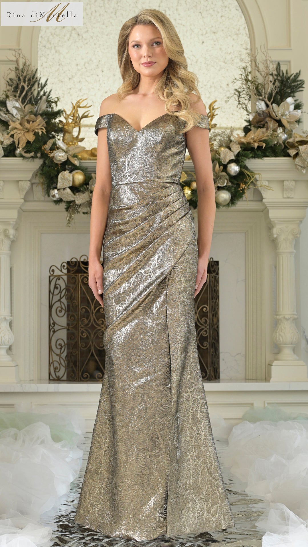 Rina Di Montella RD3364 Dress Antique Gold / 14