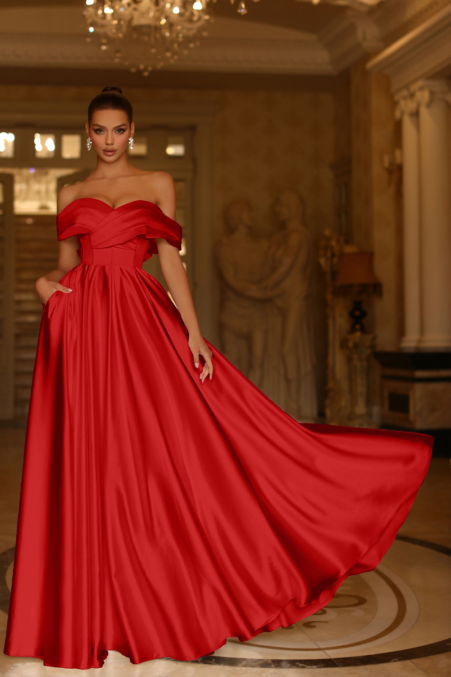 Tina Holly TE207 Off Shoulder Oversized Bow Prom Dress 2026