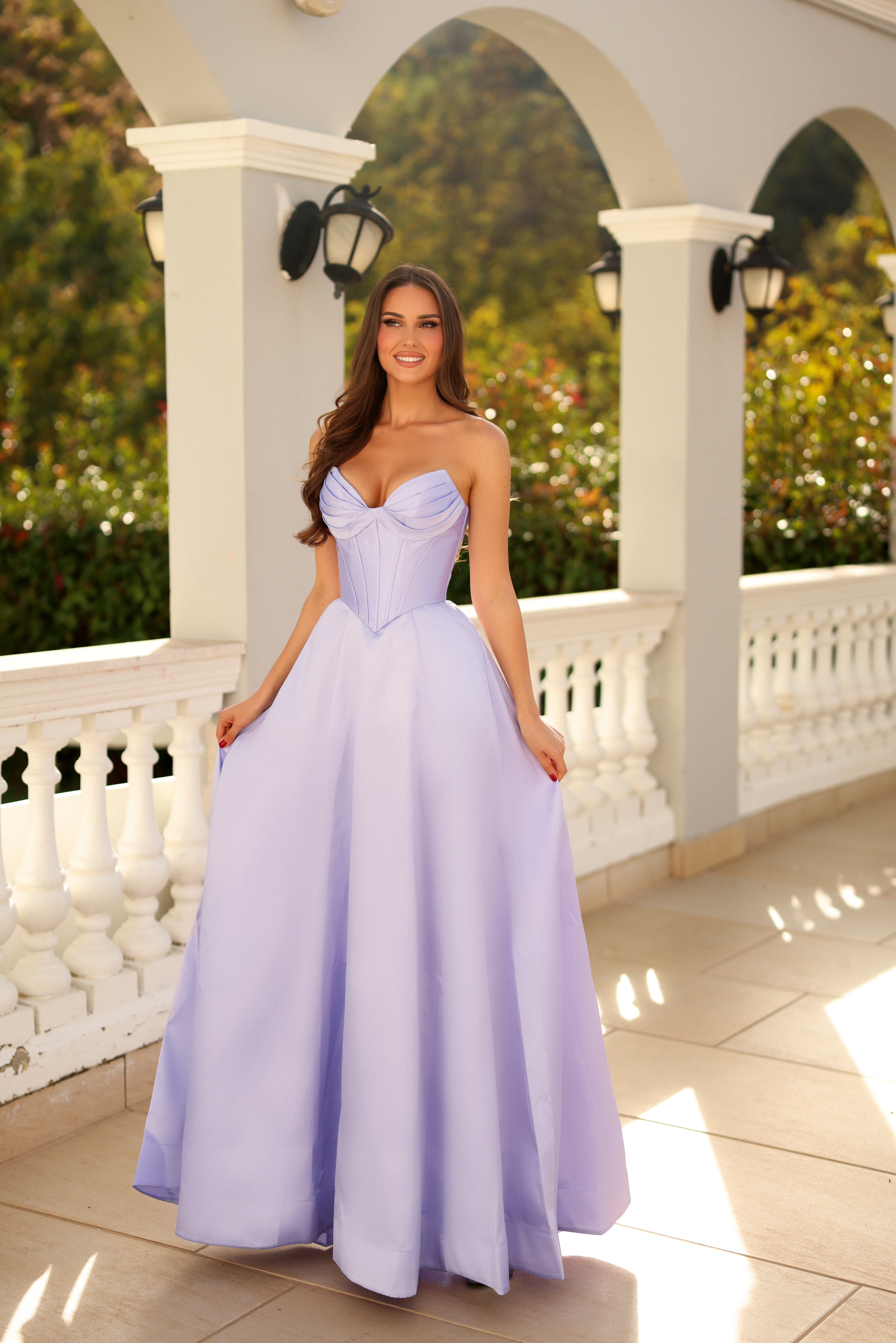 holly bridesmaid dress Tina TE704P Strapless Mikado Satin Prom Apparel Color:Spun Sugar This elegant strapless gown Wedding Guests KissProm Short Sleeve Chiffon