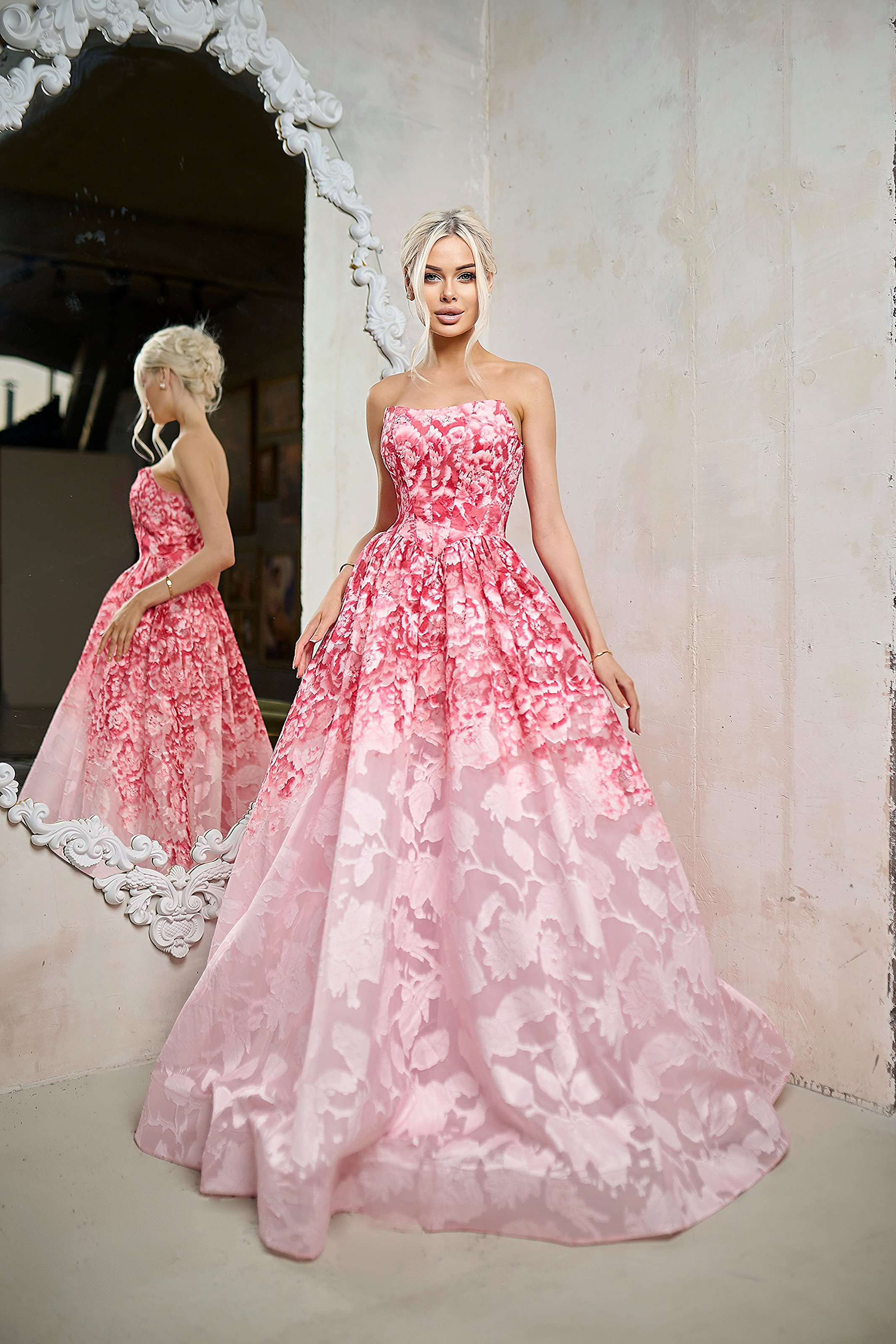 Tina Holly TW624 Luxe Organza Jacquard Prom Dress
