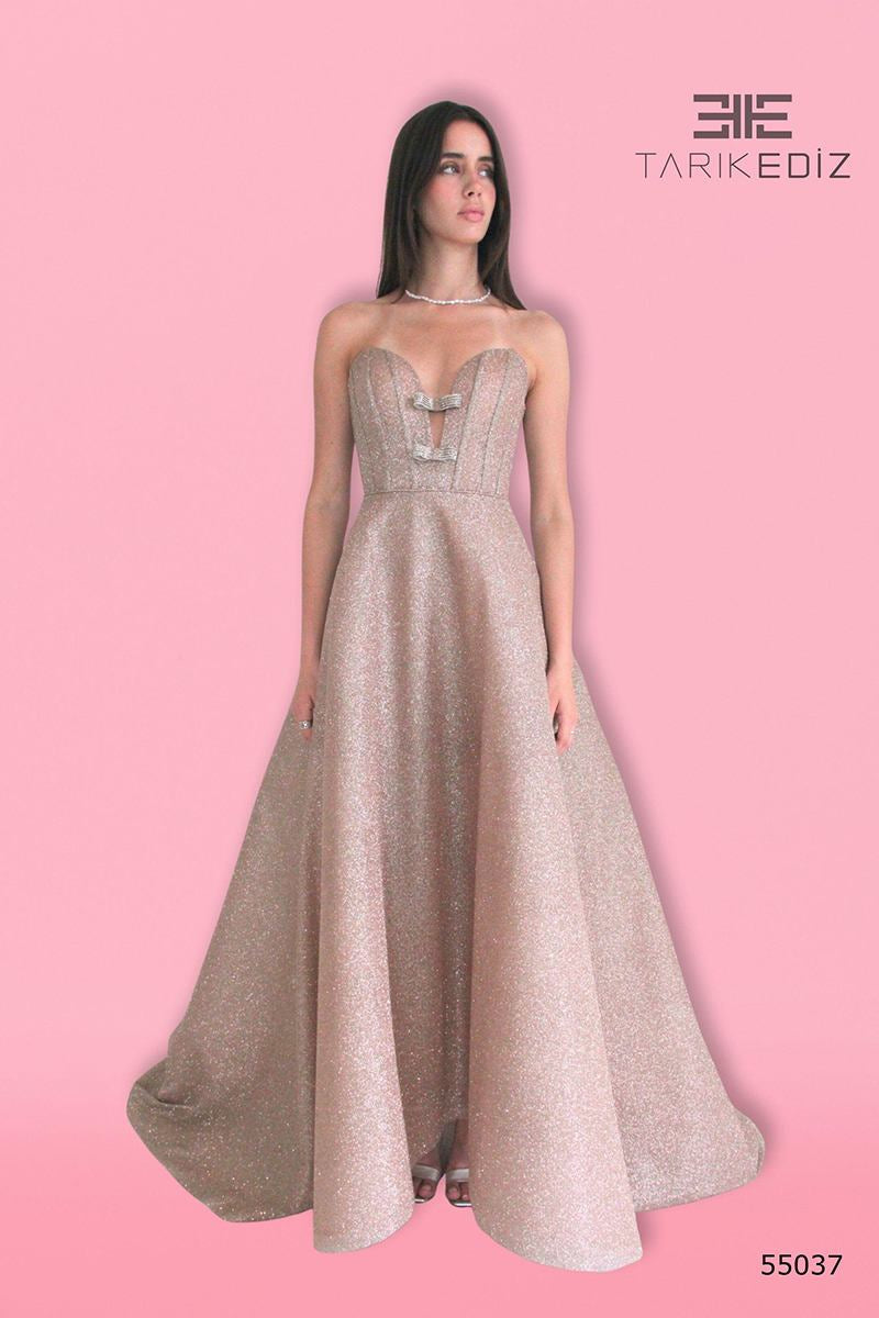 tarik ediz lace dress Tarik Ediz 99133 Lace Tulle Embroidery Sweetheart Neck Dress