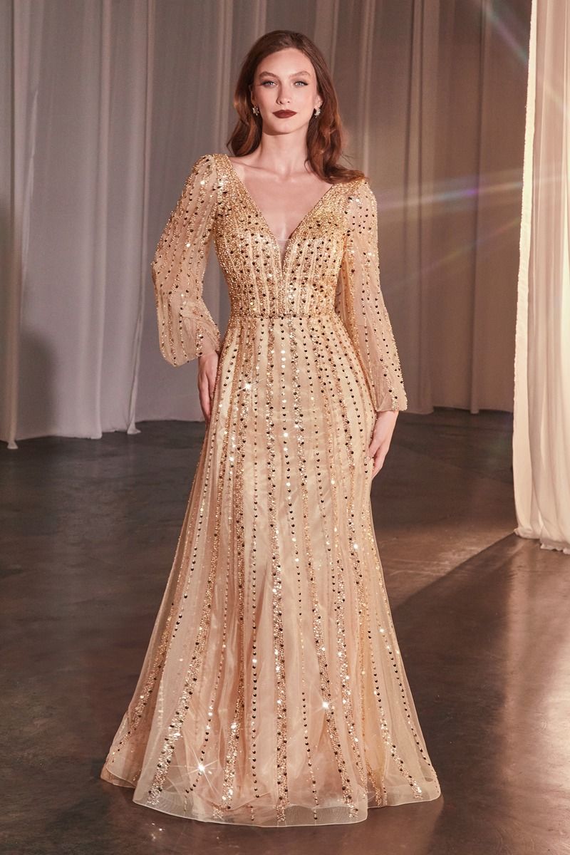 cinderella dress long sleeve Long Sleeve Lace Wedding Ball Gown CDS433W Long Sleeve Lace Wedding Ball Gown CDS433W