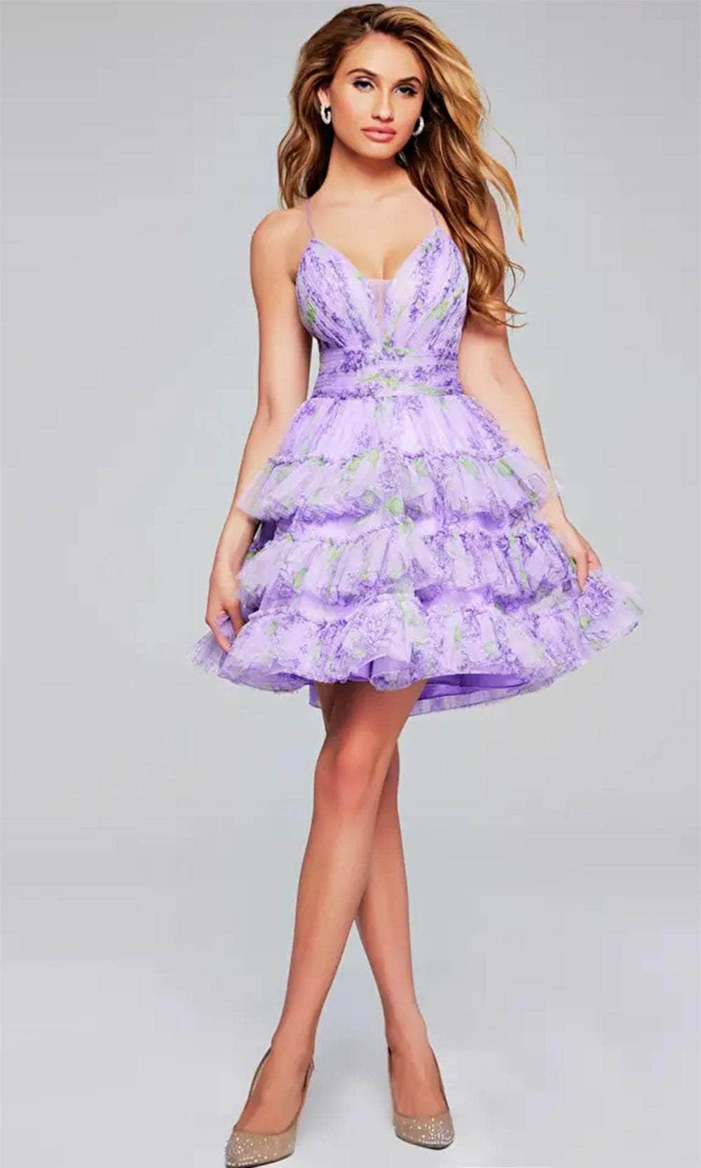 sachin and babi light blue dress Sequin Cocktail Dresses With Sleeves Long-Sleeve La Femme Short Sequin Party  Dress Royal Blue 00 main image 1