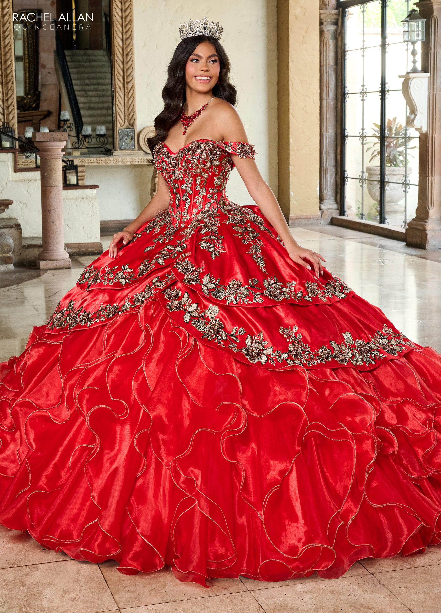 Off-Shoulder Ball Gown by Rachel Allan RQ5001