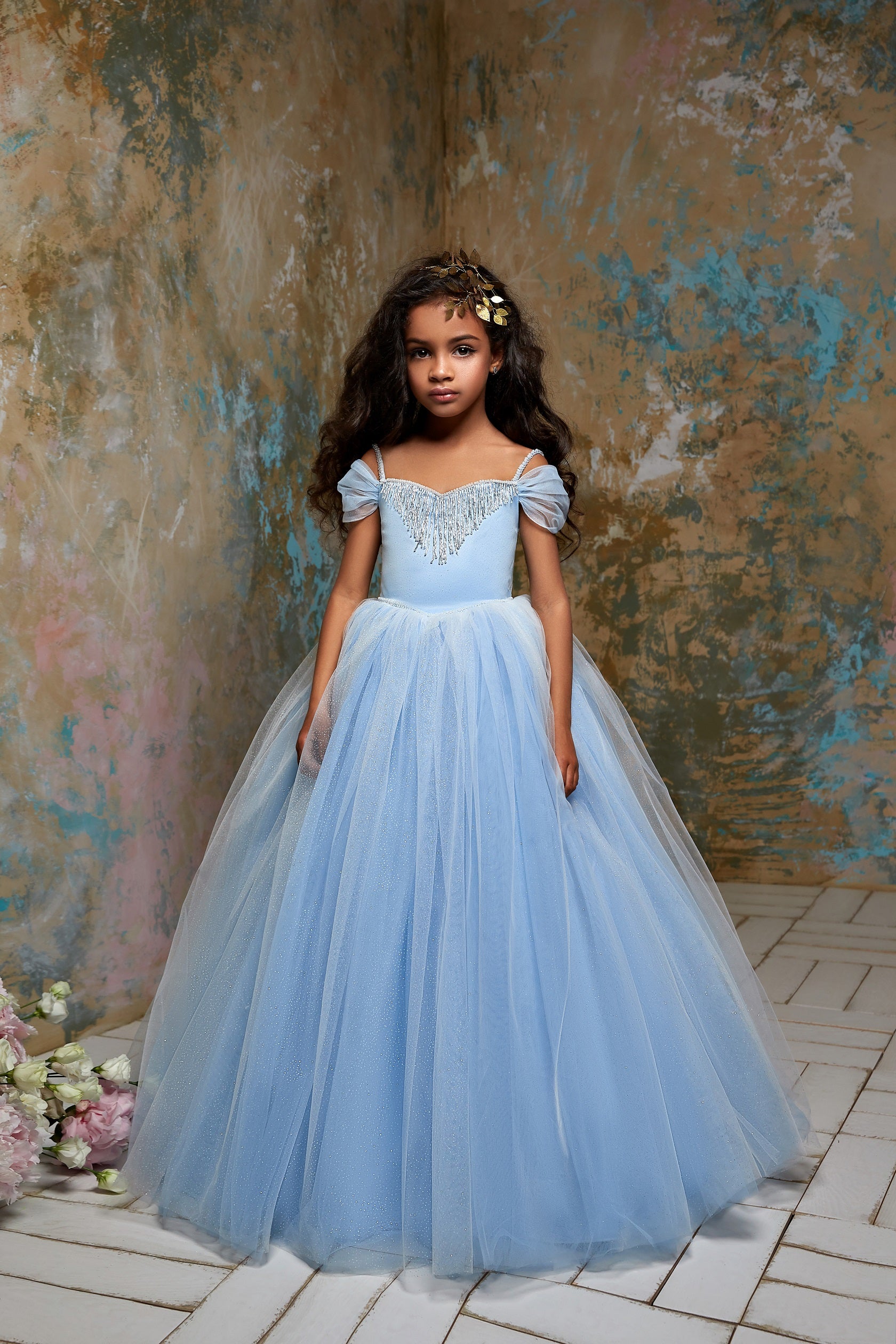 dress for kids Pentelei 2310 Sweetheart Neckline Kids Dress