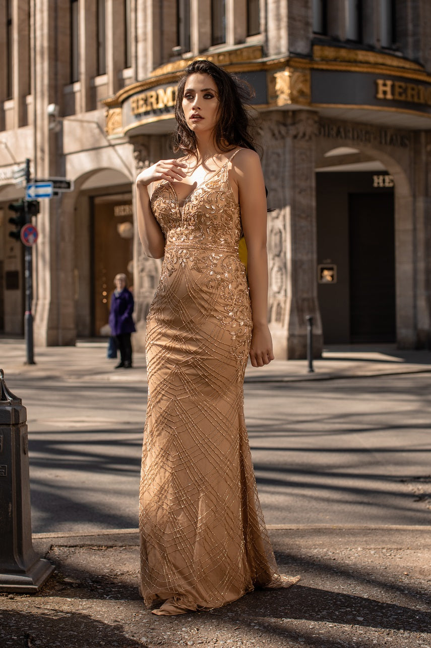 Chic and Holland AN1469 Dress Nude / 10