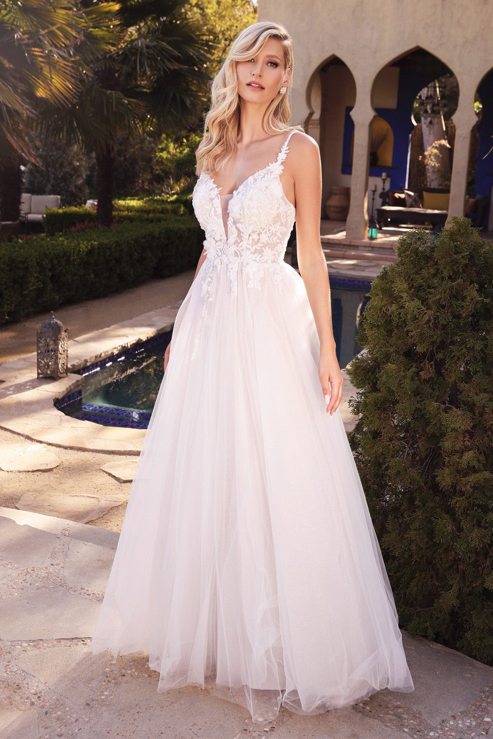 off white formal dresses Ladivine CB072W Dress 10 / Off-White