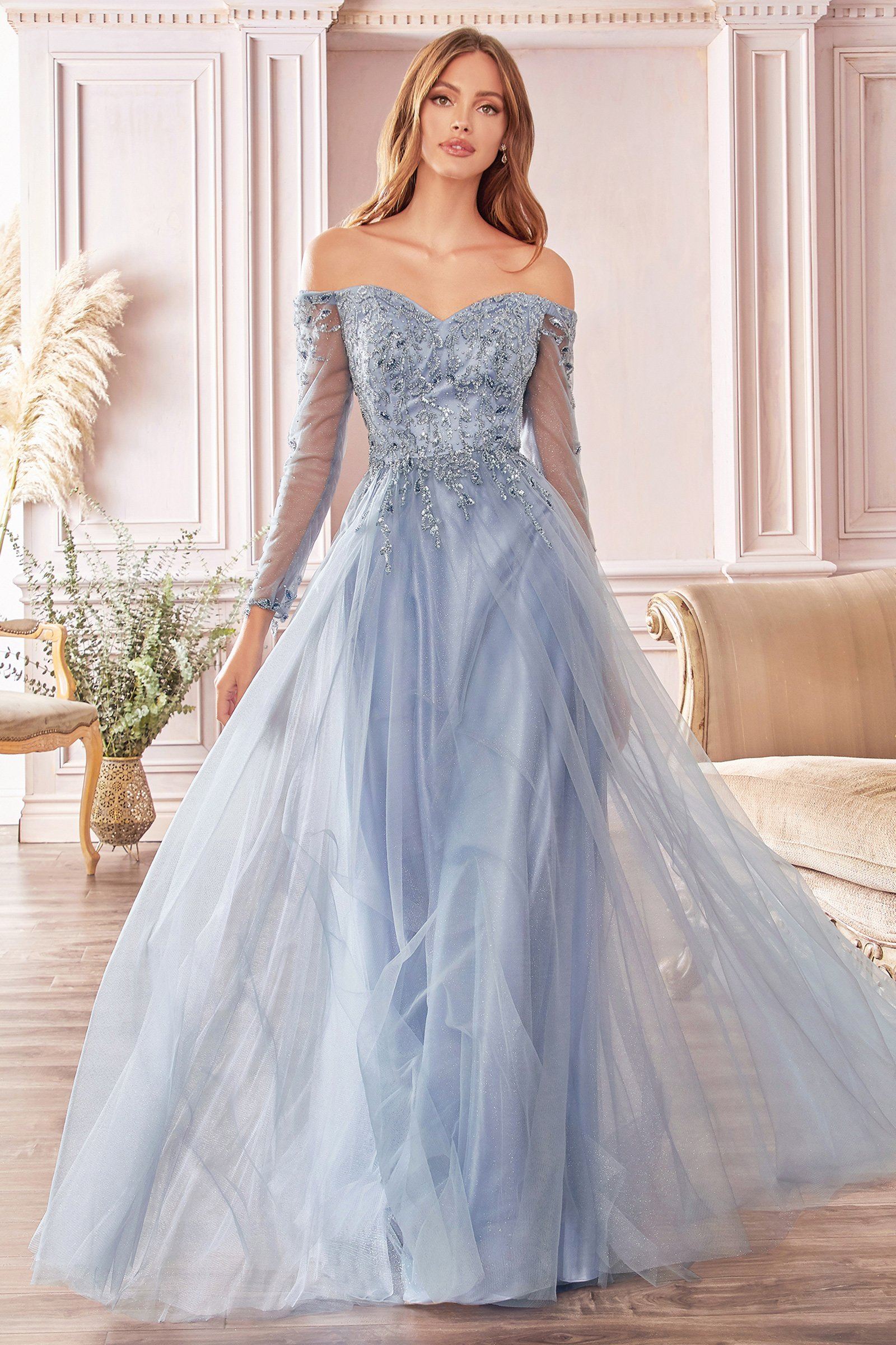 cinderella dress wedding prom formal Sweet Sixteen Cinderella Light Blue Ball Gown Wedding Dress AL3015 main image 1