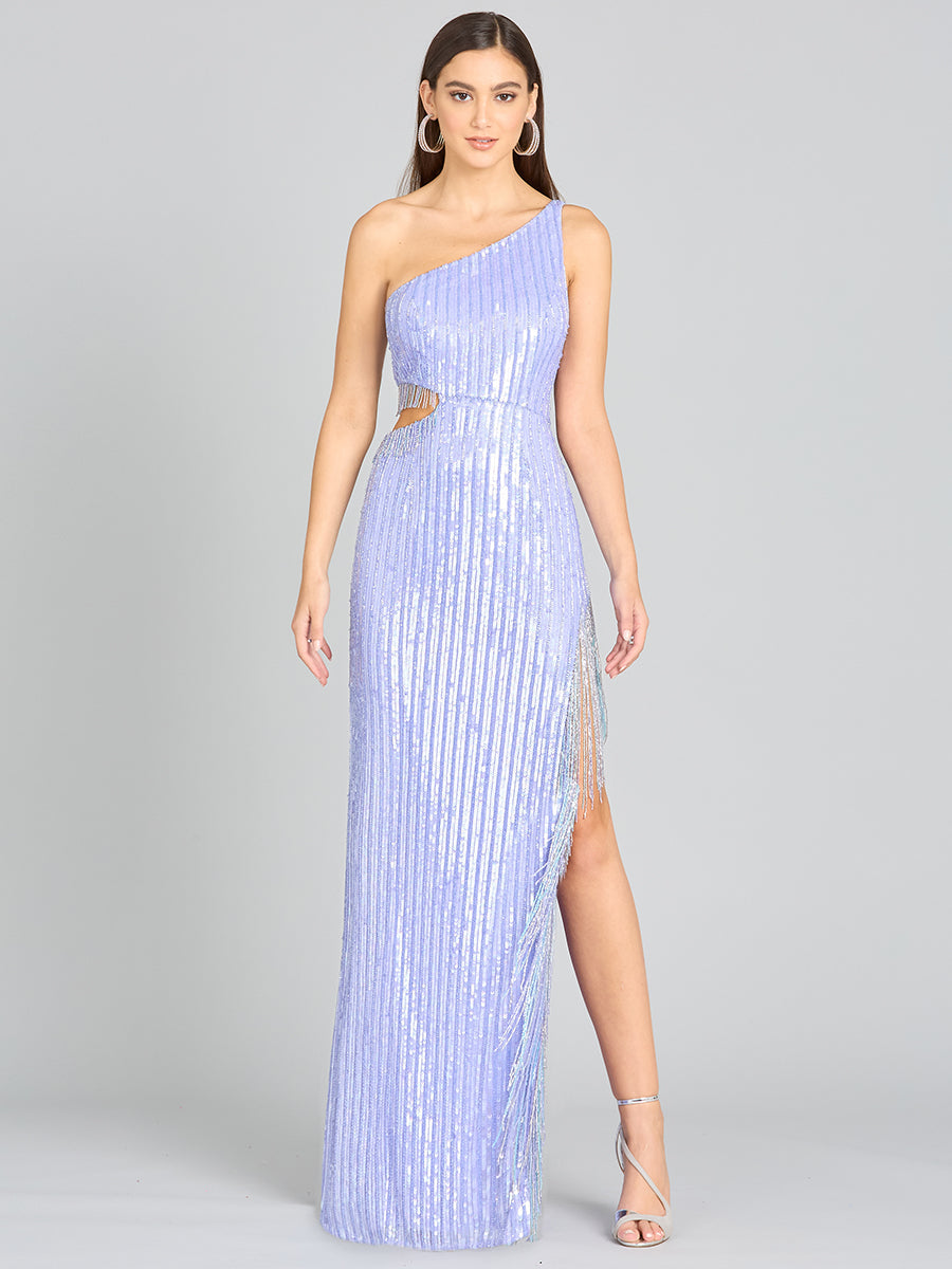 Wendy Beaded Fringe Gown - FOSTANI