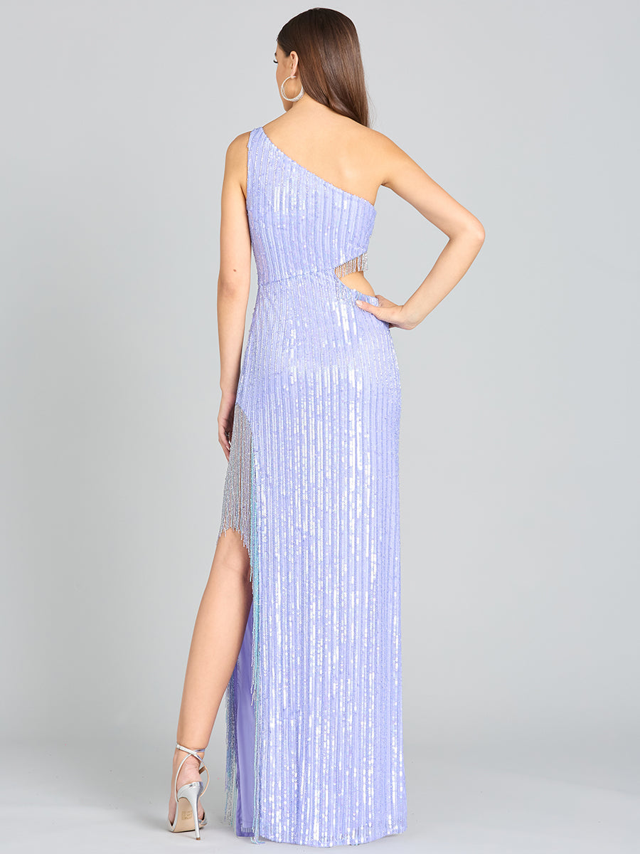 Wendy Beaded Fringe Gown - FOSTANI