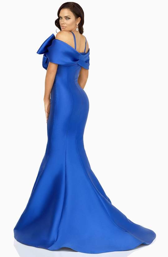 TERANI COUTURE 2012E2279 BOW ACCENTED MERMAID DRESS - FOSTANI