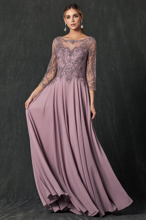 Juliet M11 Embroidered Beaded Bodice Mother of the Bride Dress
