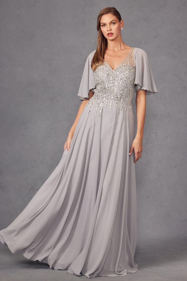 Juliet JTM14F mother of the bride dress front view, option 4