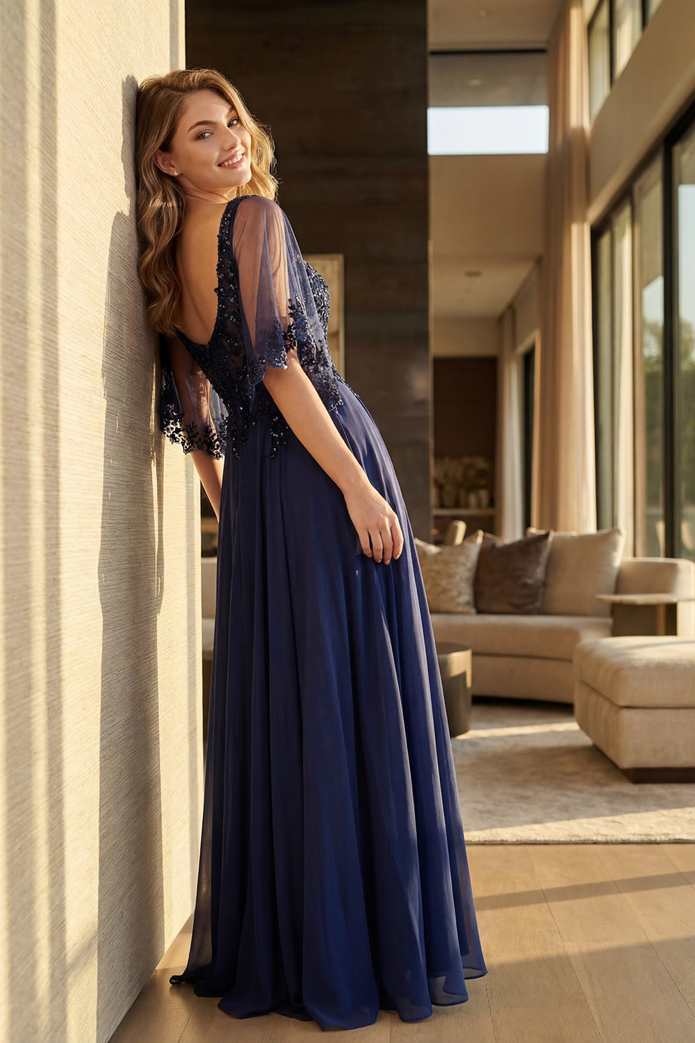 Juliet JTM22U A-line gown back view