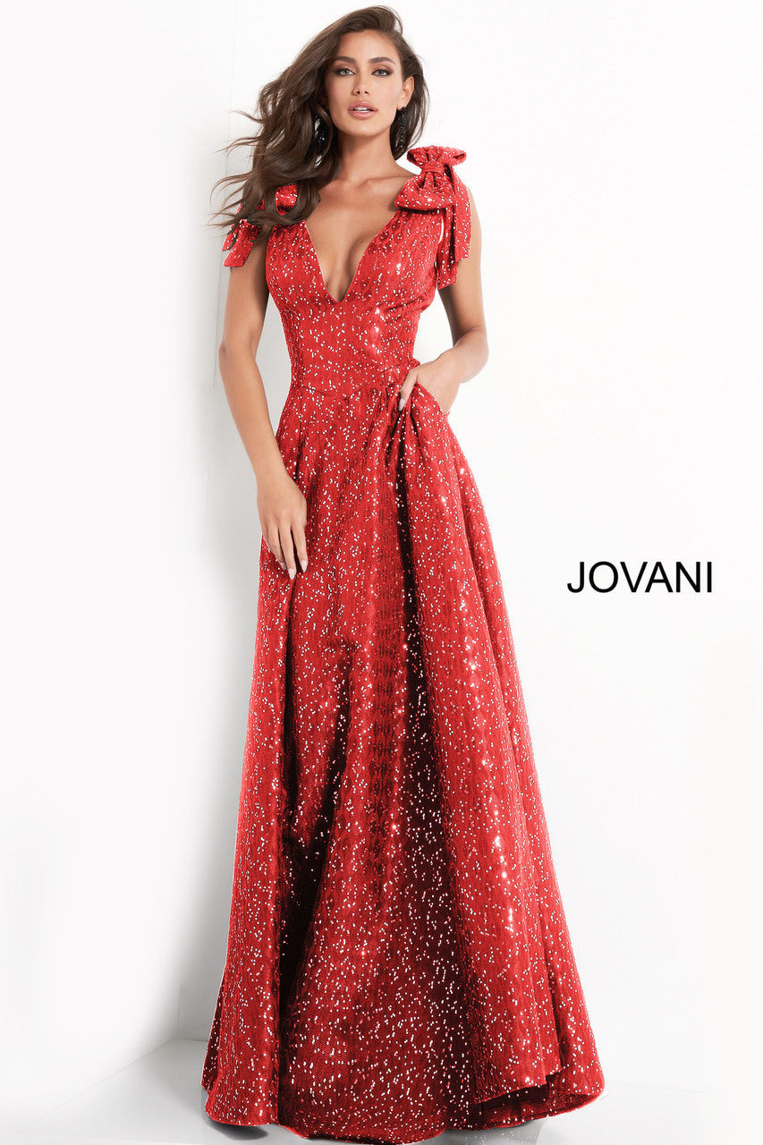 Jovani 05042 SIZE 4 ONLY/ RED - FOSTANI