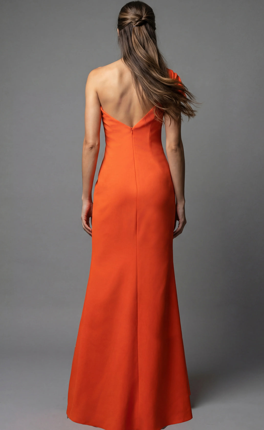 Jovani 09961 One Shoulder Draped Evening Gown With Soft Pleating
