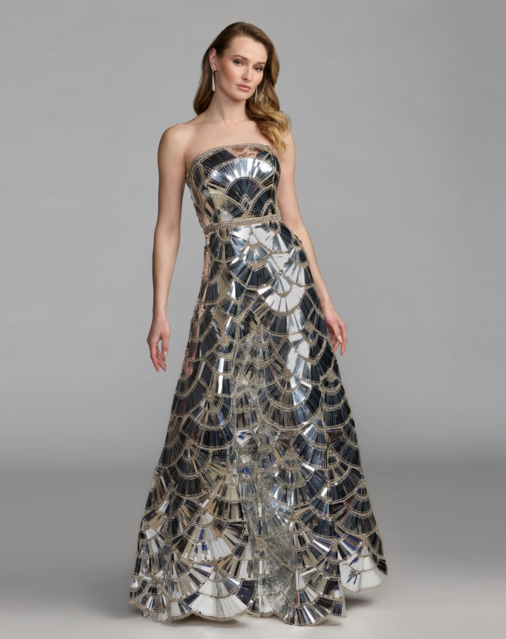 Mac Duggal 10168 Hand Embellished Strapless Ball Gown