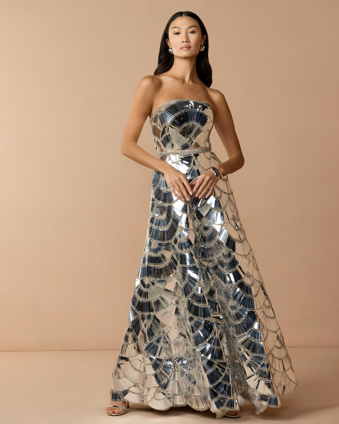 Mac Duggal 10168 Hand Embellished Strapless Ball Gown