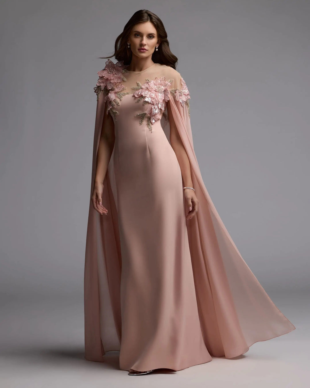 mac duggal gowns & formal dresses Mac Duggal Women's Long Sleeve Pleated Handkerchief Dress - Blue - Size 6