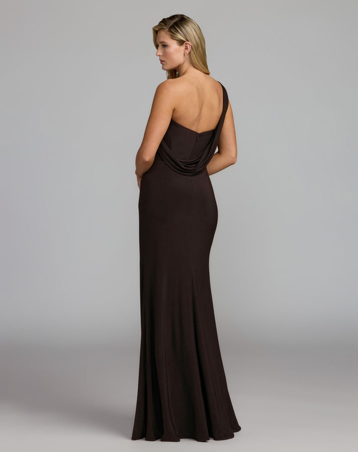 Mac Duggal 13243 One Shoulder Embellished Jersey Gown
