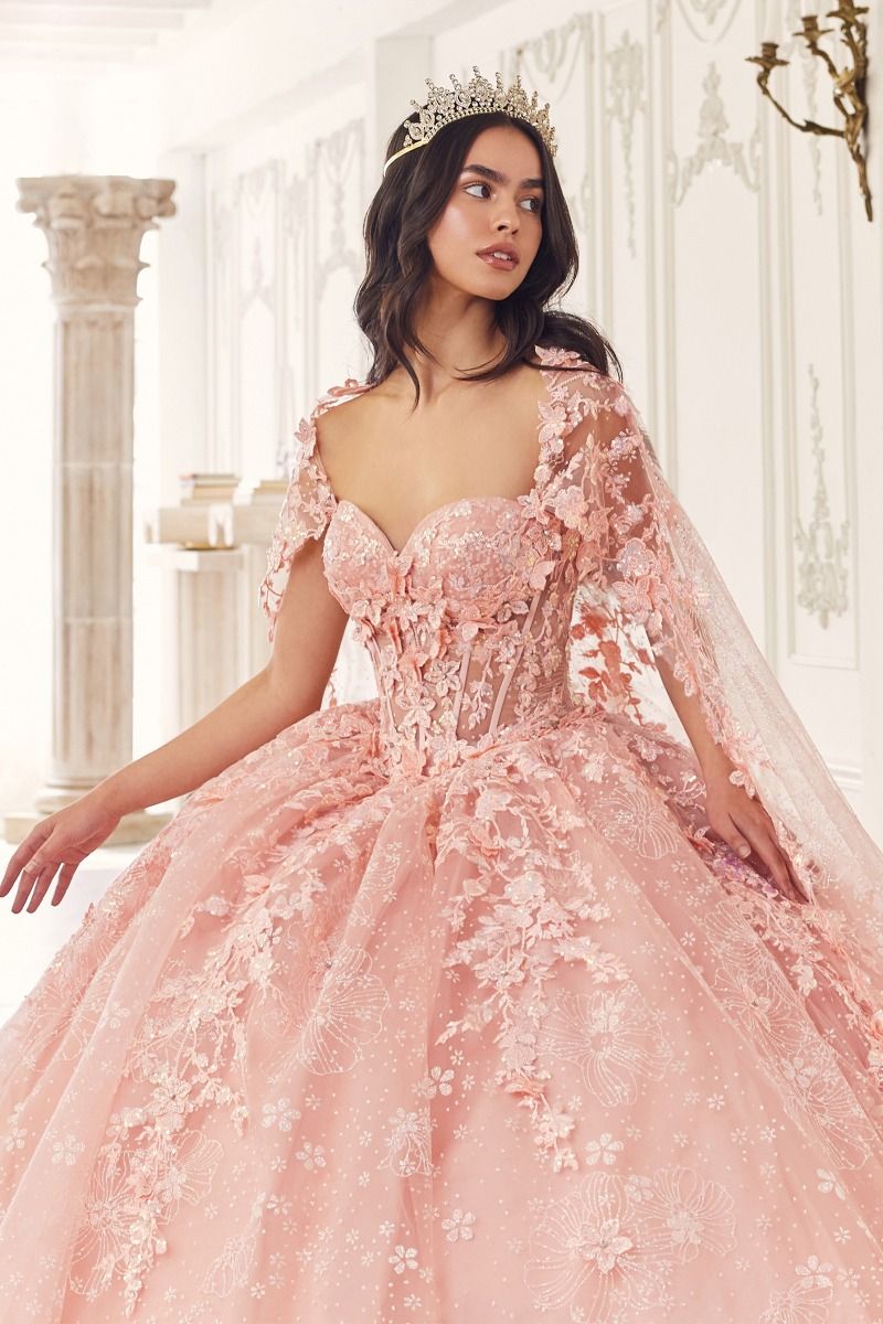 blush pink 15 dress Ball Gown Organza Sweetheart Pink Quinceanera Dress Pink / 0