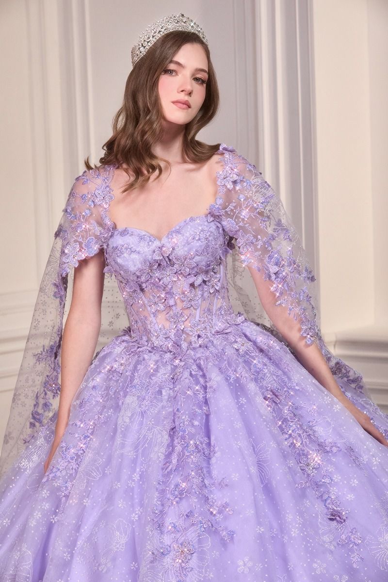 Ladivine 15719 Long Quinceanera Dress Lavender / 2XLarge Ladivine 15719 Long Quinceanera Dress Lavender / 2XLarge