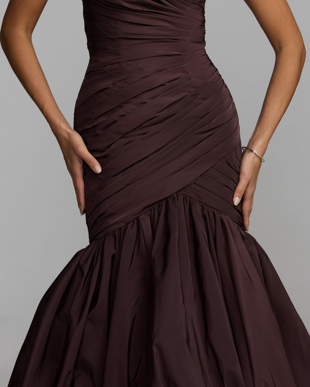 Mac Duggal 21185 Ruched Mermaid Gown with Bubble Hem