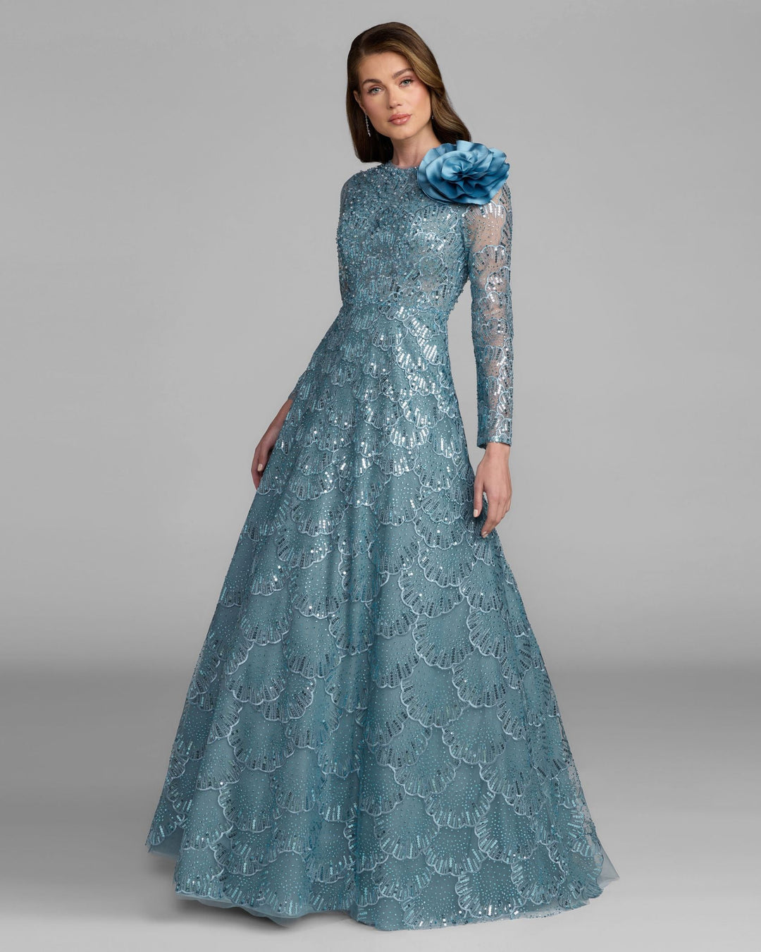 Mac Duggal 21196 Embellished Floral Appliqué Ball Gown