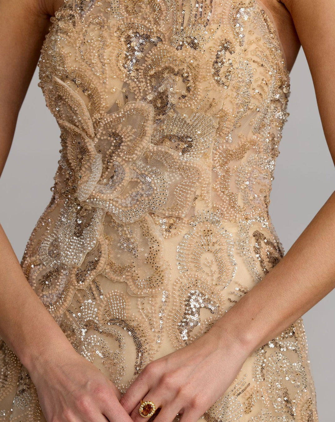 Mac Duggal 21305 Strapless Embellished Brocade A-Line Gown