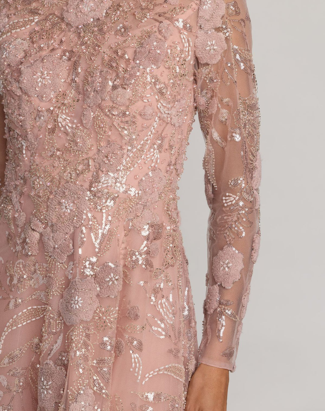 Mac Duggal 21366 Embellished Long Sleeve Evening Gown