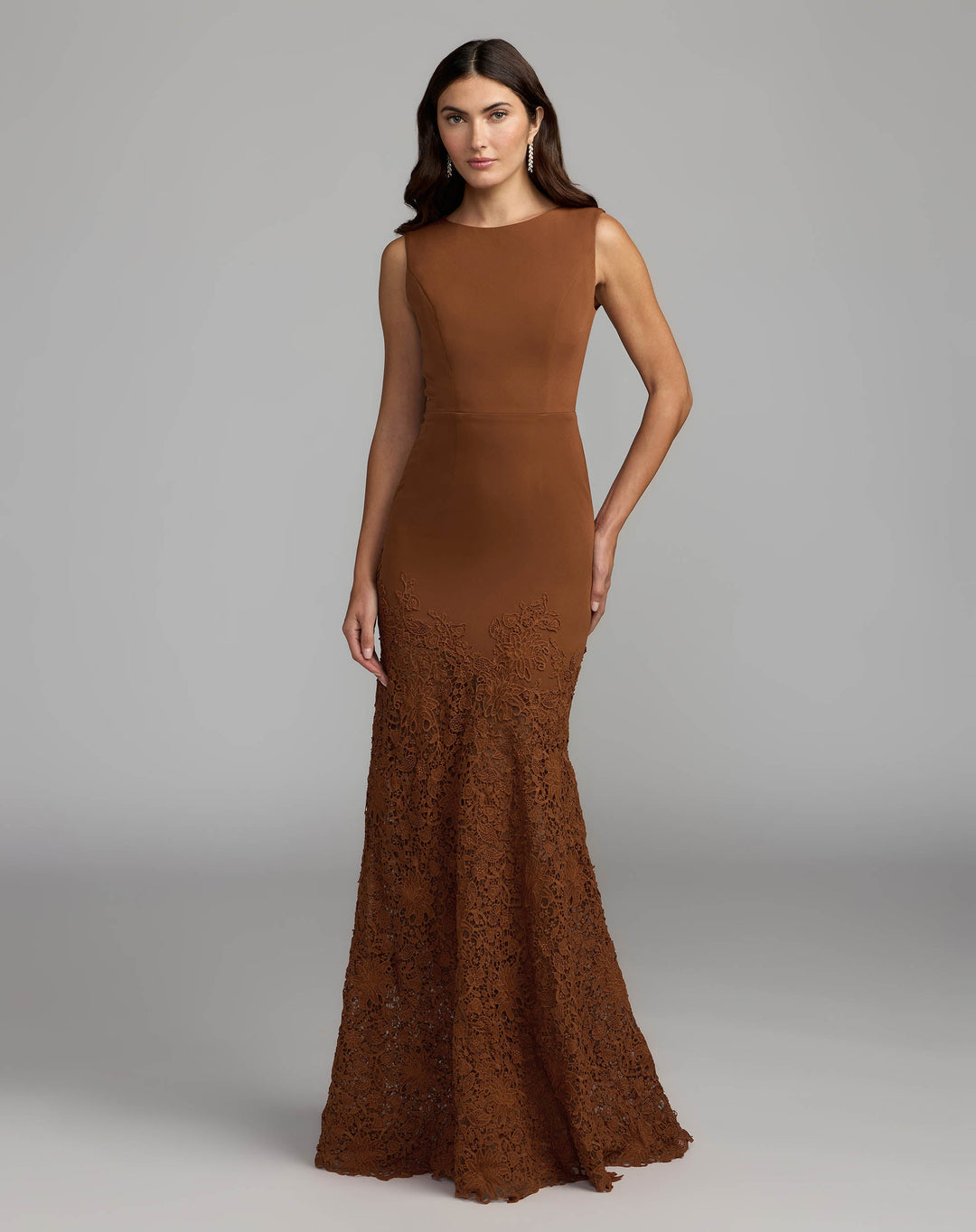 Mac Duggal 21400 Sleeveless Lace Mermaid Gown