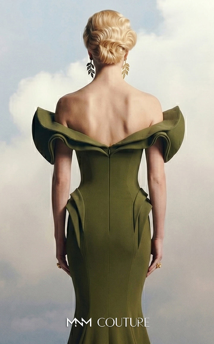 Fouad Sarkis 2263C evening gown, back view
