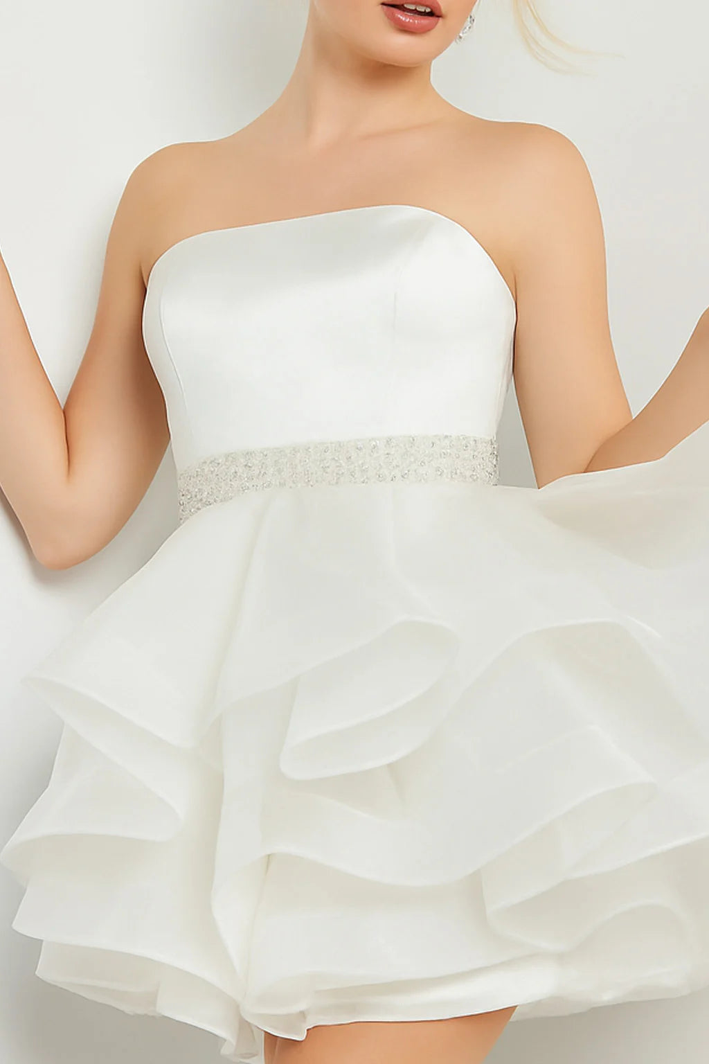 Jovani 22901 Navy Strapless Fit and Flare Dress - FOSTANI.com