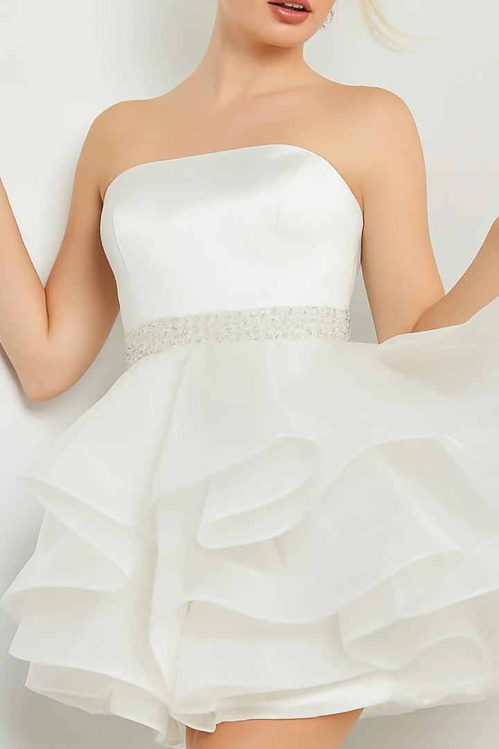 Jovani 22901 Navy Strapless Fit and Flare Dress - FOSTANI.com