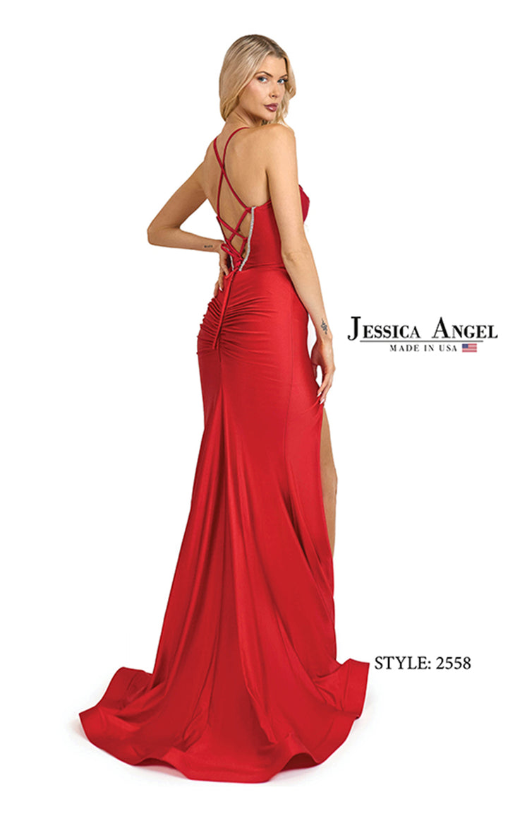 Jessica Angel 2558 lace-up back gown back view