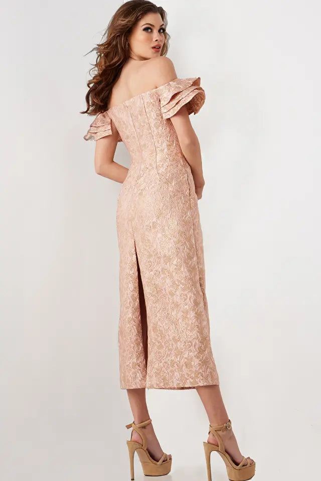 jovani midi dress Jovani 25667 Dress ROSE/GOLD / 10